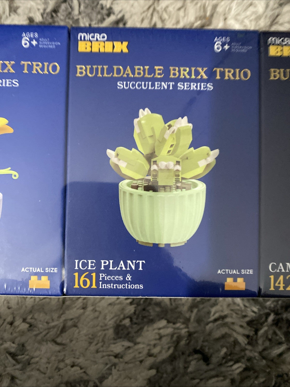 Micro Brix Succulent Series Buildable Brix Trio Plants Cactus Set 469 Pieces