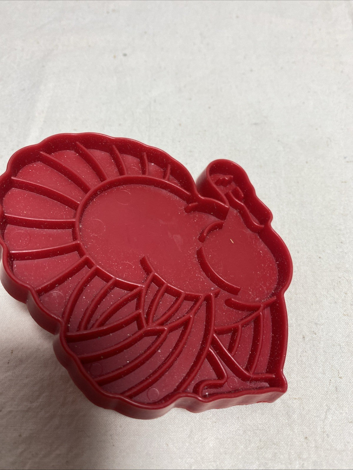 Vtg Detailed TURKEY Thanksgiving Cookie Cutter Red Cooky Tupperware U.S.A. Nice