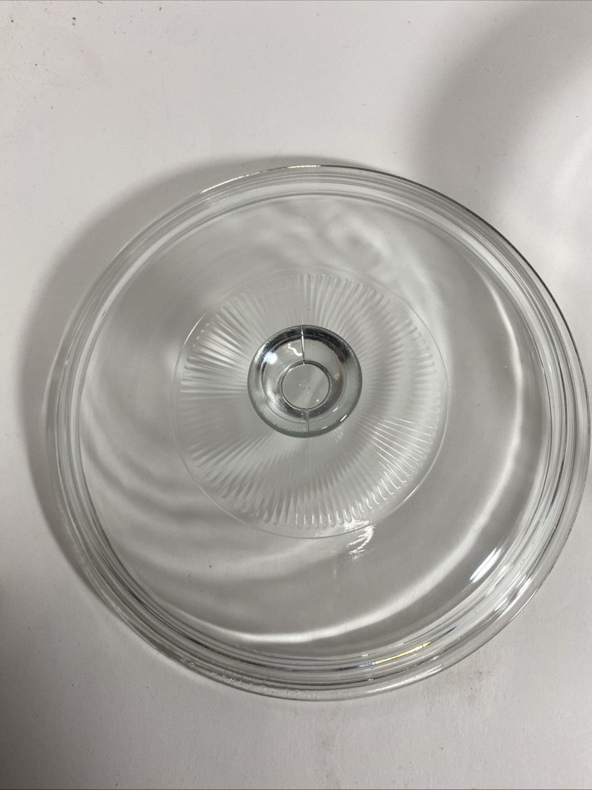 VTG Pyrex Corning Clear Glass 1.5 L 023 Round Casserole Baking Dish & Lid 623C