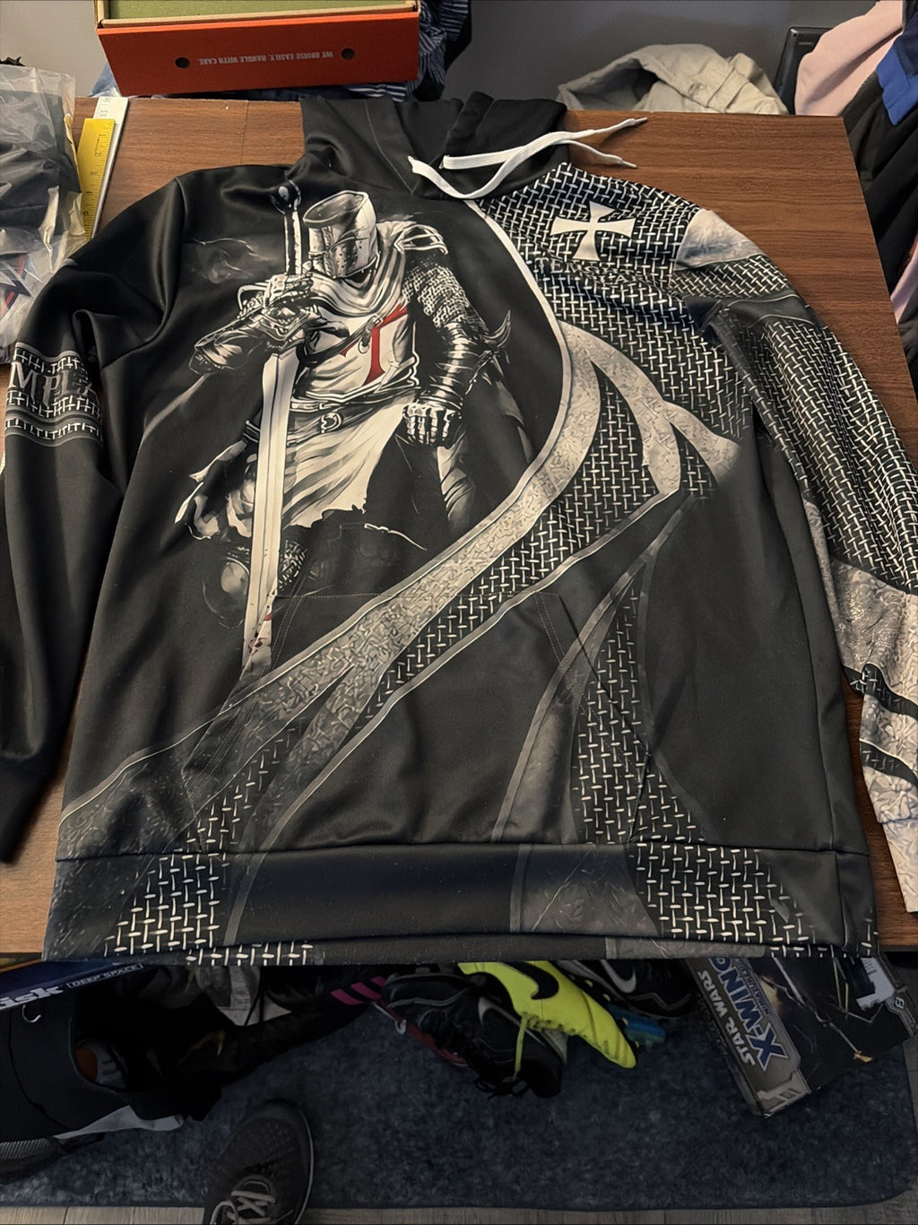 Fashion Printed Knights Templar Men's Hoodie Large