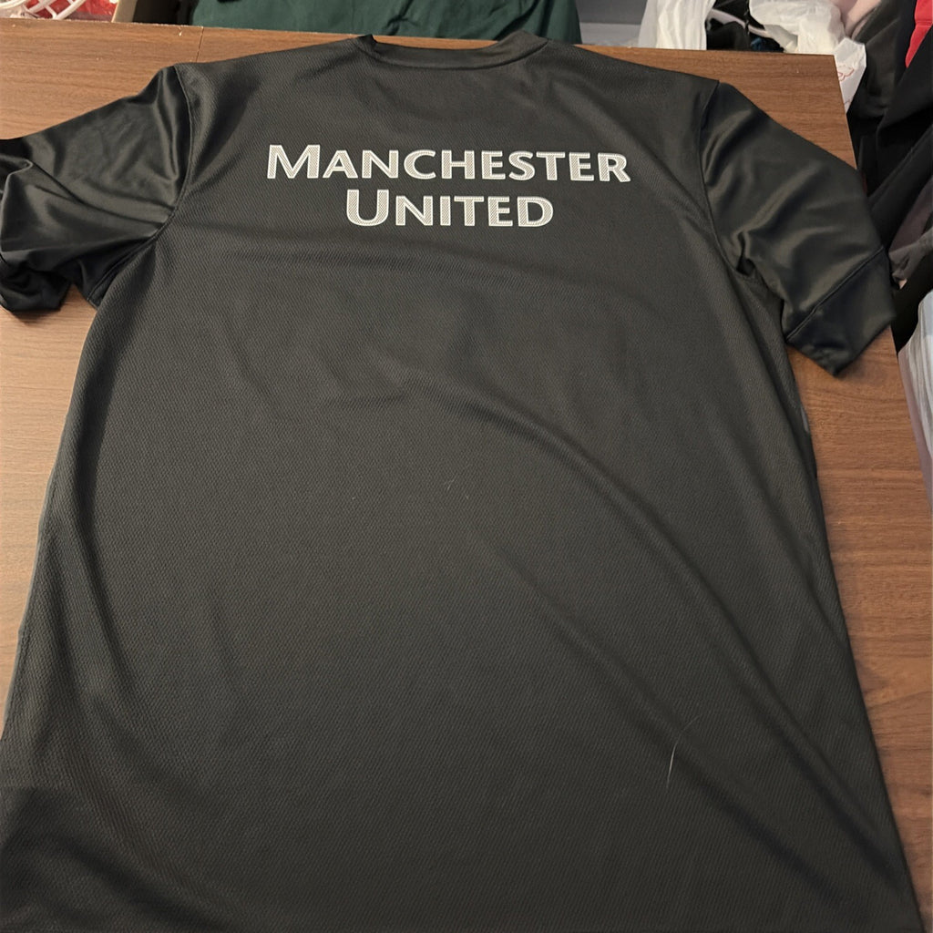 Manchested United Jersey Mens XL Black Gray Nike Training Top EPL Prematch 2012