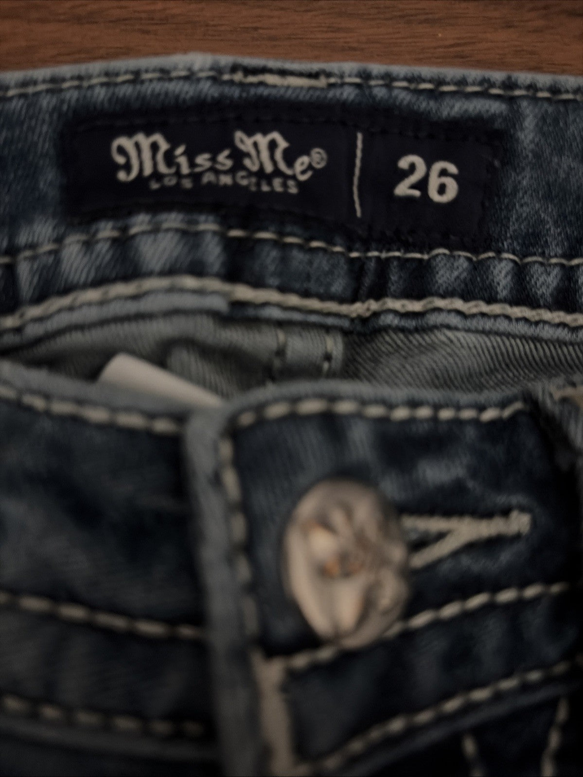 Miss Me Los Angeles Women’s  Size 26 Skinny Jeans Blue Denim Pants Distressed