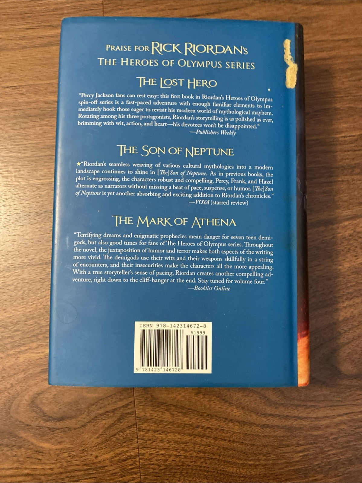 Lot of 5 - Rick Riordan - Heroes Of Olympus Series - Complete  1-5 - Hardcover 