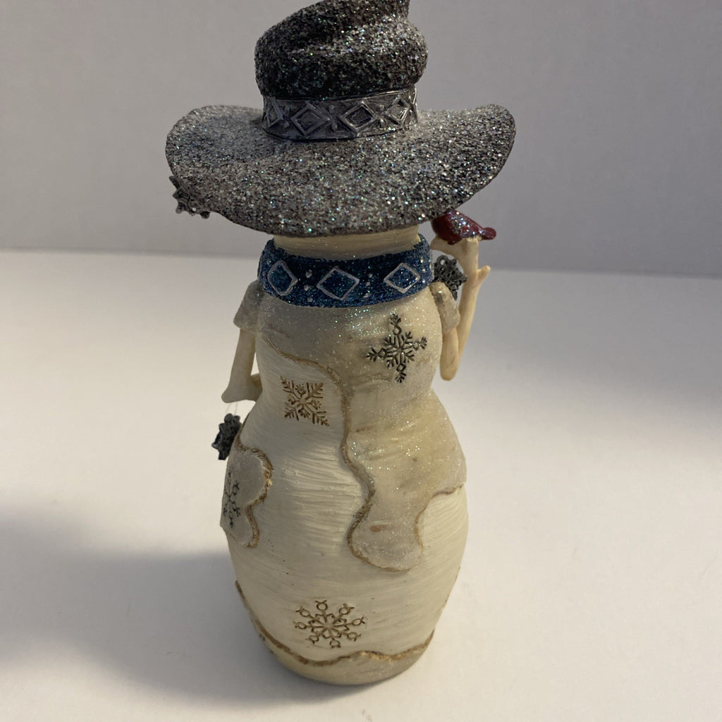 Birchhearts Let it Snow - 6" Snowman Holding Snowflakes and Cardinal