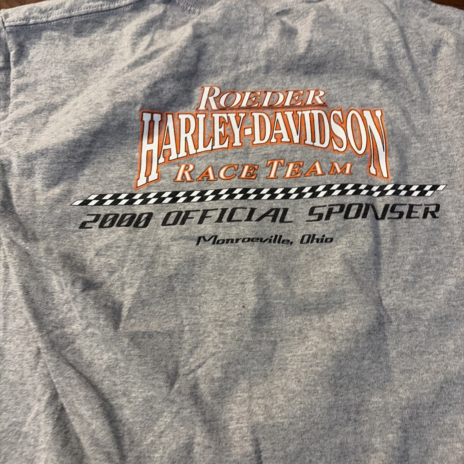Harley Davidson Motor Race Team 2000 Official Sponsor Monroeville Ohio Medium