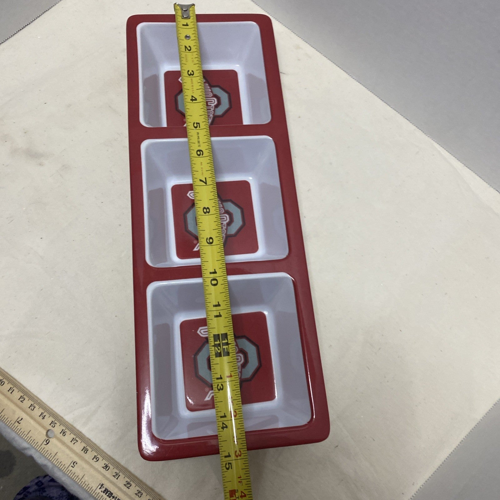 Ohio State 3 Section Divided Tray