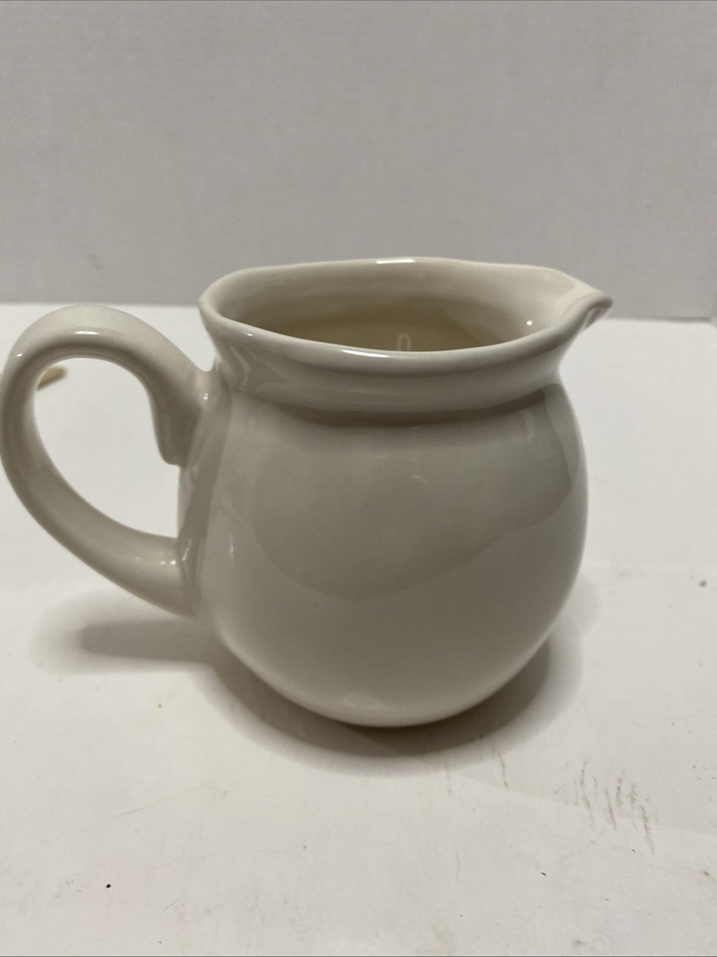 RAE DUNN ALMOND MILK Pitcher Creamer Large 2 Cup 16 Oz Artisan Magenta 213