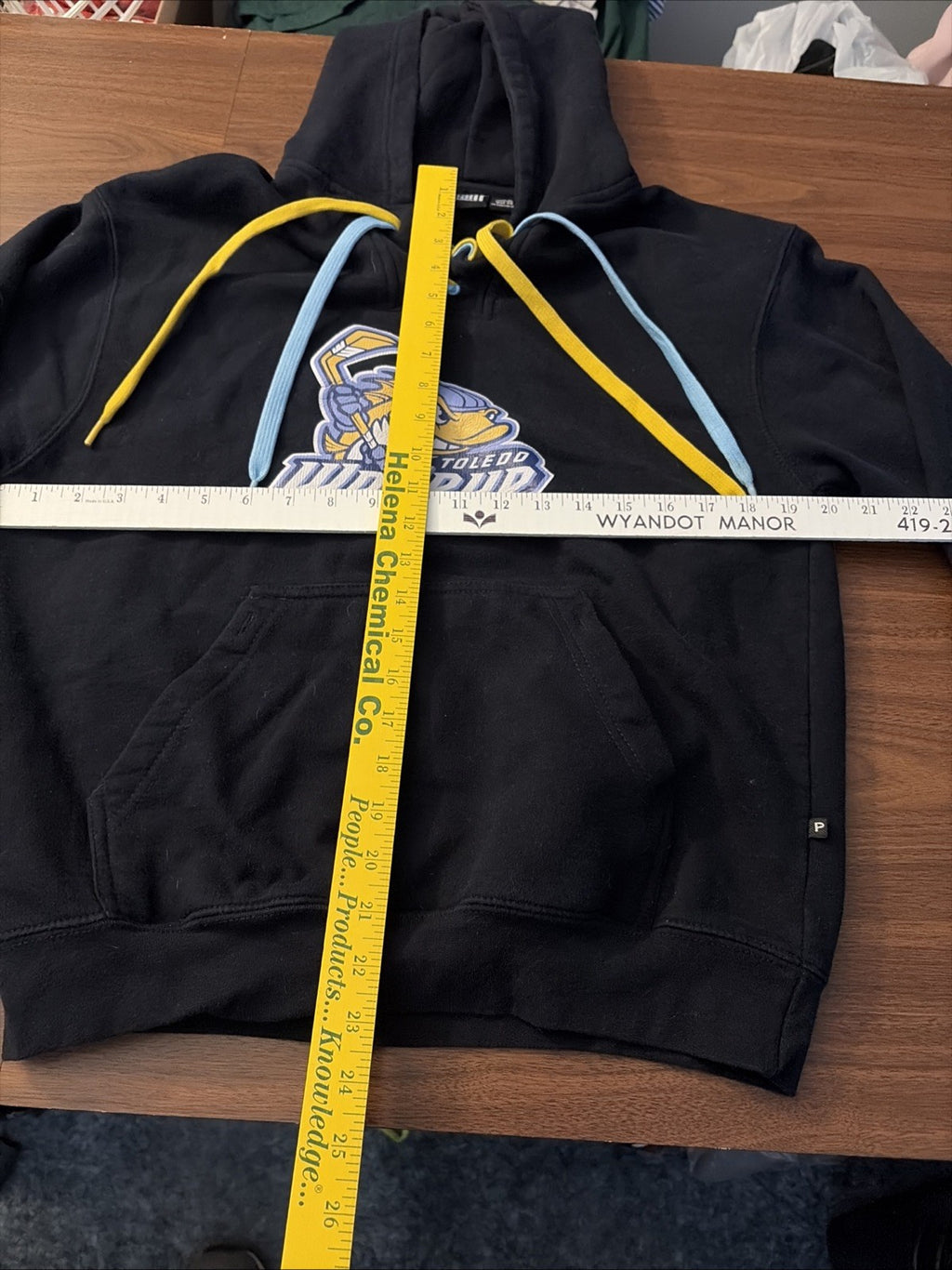 Pennant Men’s Extra Small Toledo Walleye Hoodie Sweatshirt Long Sleeve Dark Blue