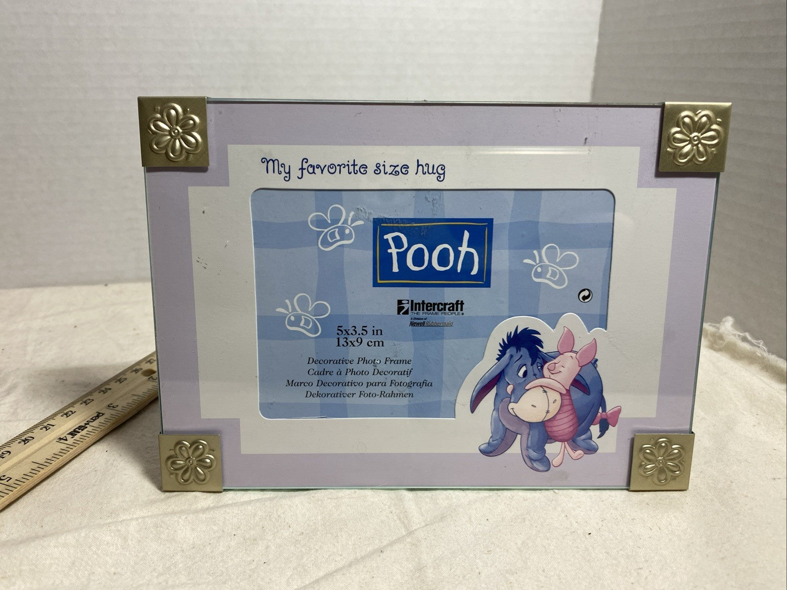 ~Disney Intercraft Pooh Decorative Photo Frame 3.5"x5" My Favorite Size Hug