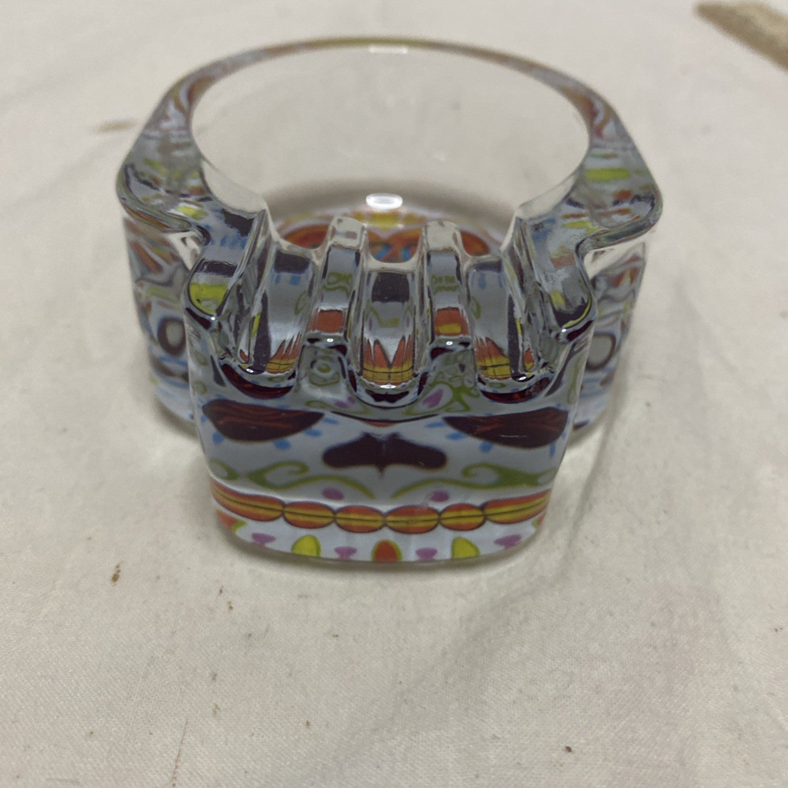Day Of The Dead Sugar Skull Ashtray From Arizona