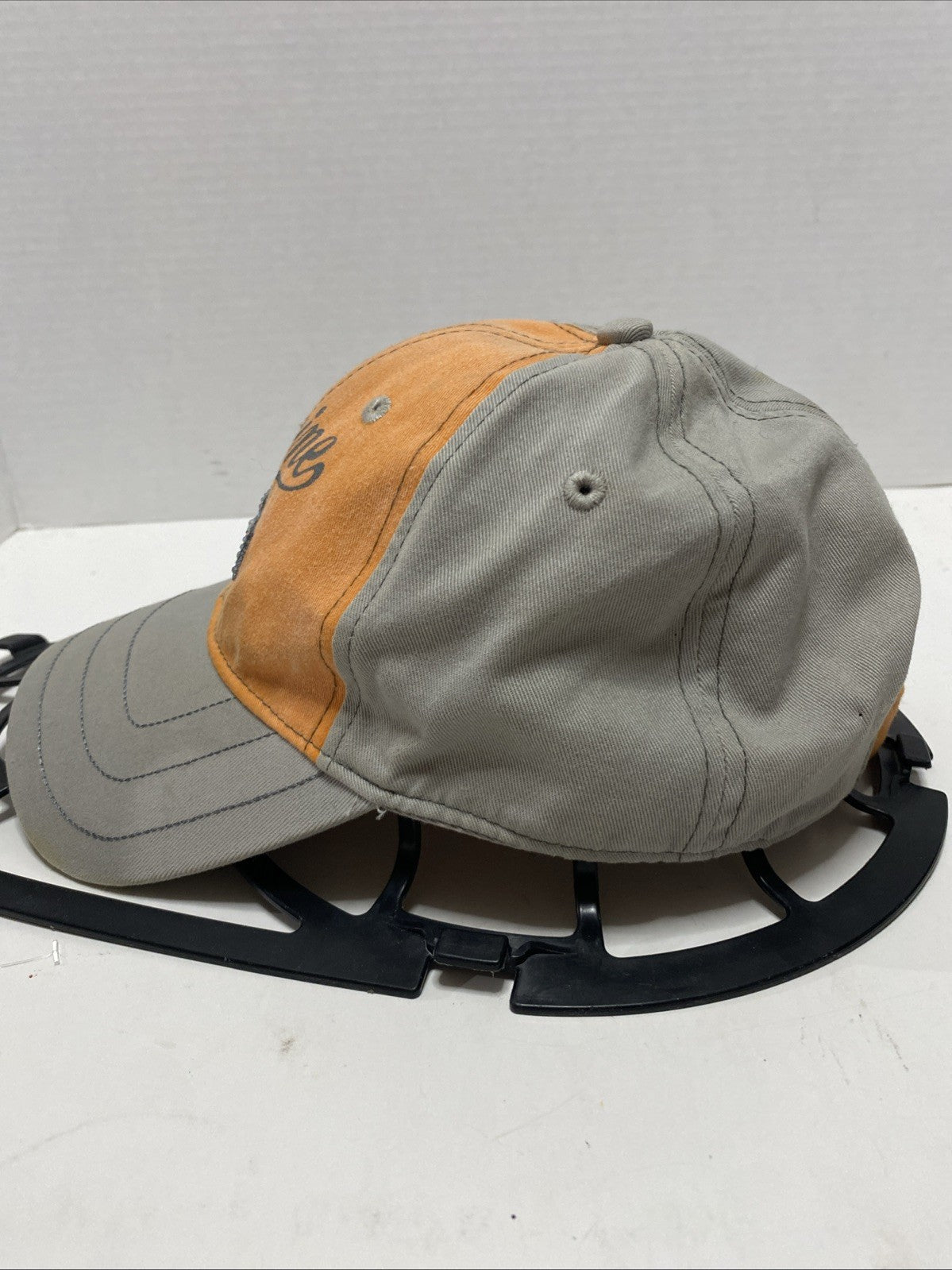 Genuine Harley Davidson Trucker Baseball Cap Orange Gray/Rhinestones