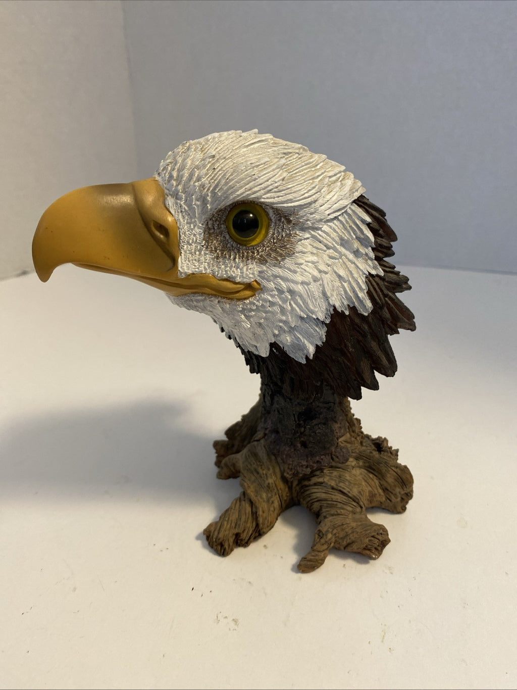 American Bald Eagle Head Bust Resin Figurine Herco Professional Gift 6" High