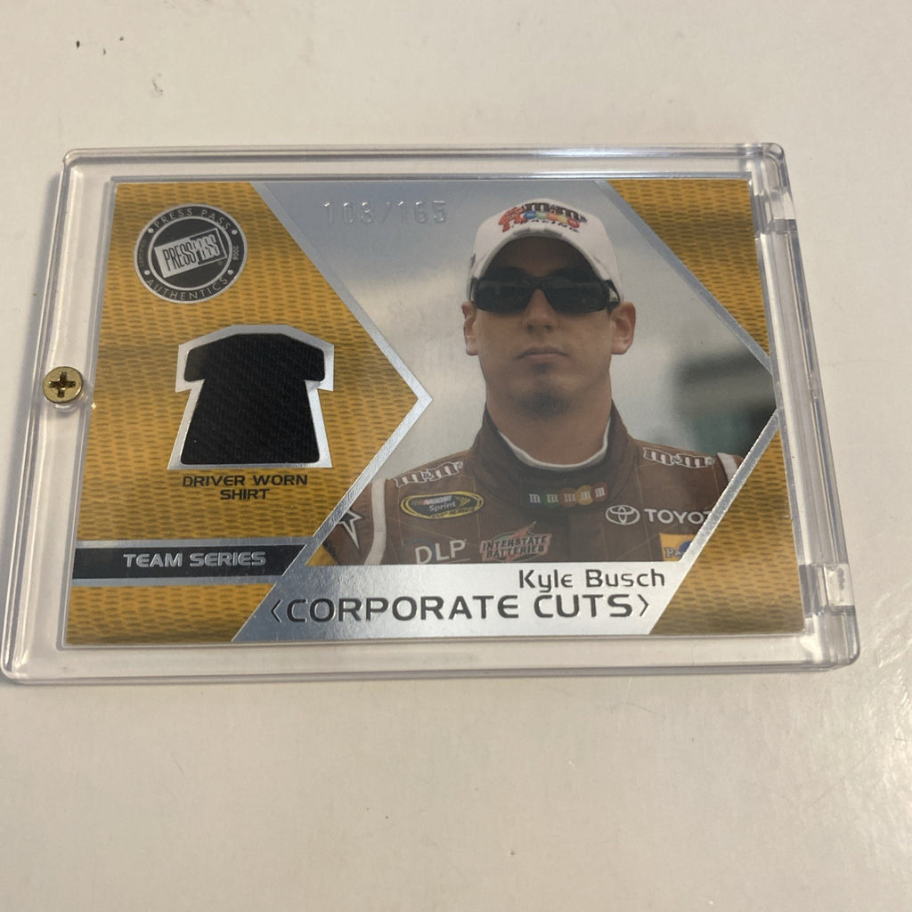 Press pass corporate cuts Kyle Bush 103-165 Race Driver Worn Shirt 2009