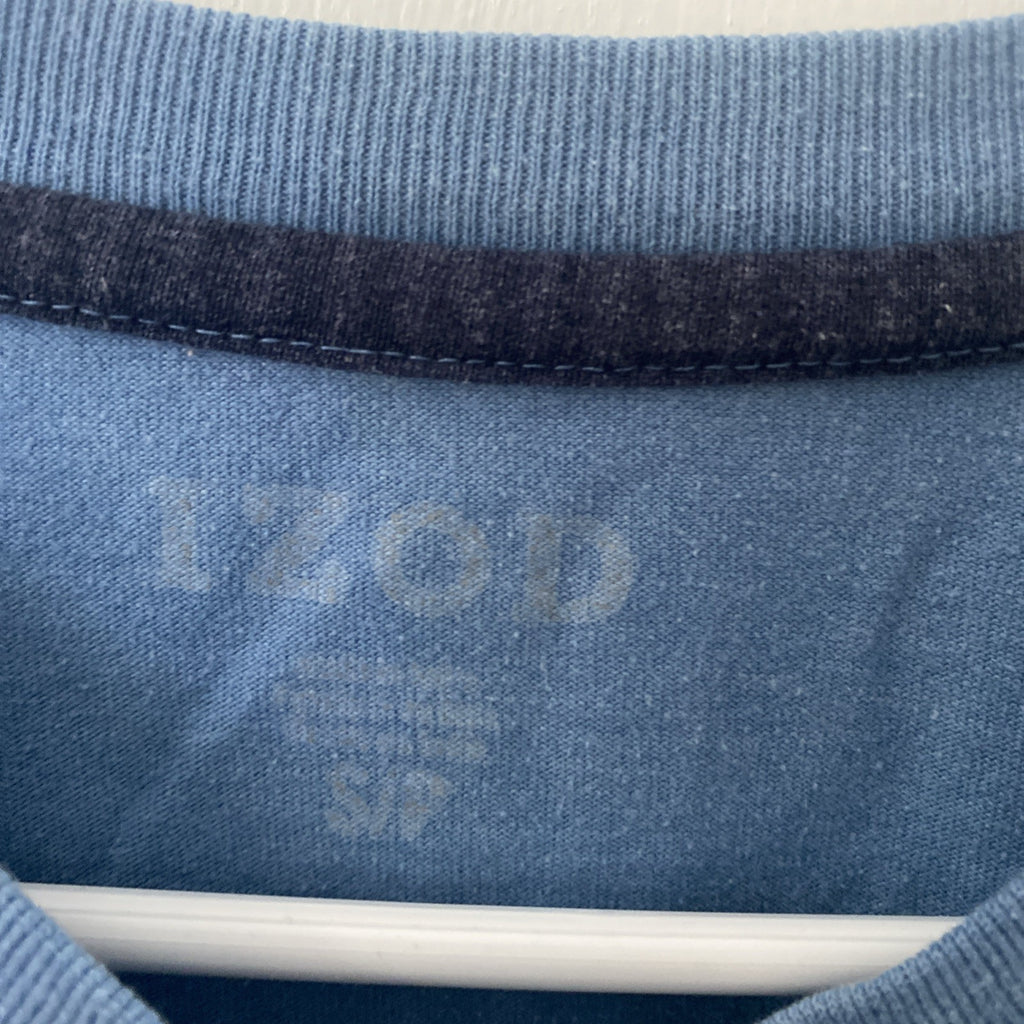 Izod long sleeve blue shirt embroidered motorcycle handles size small