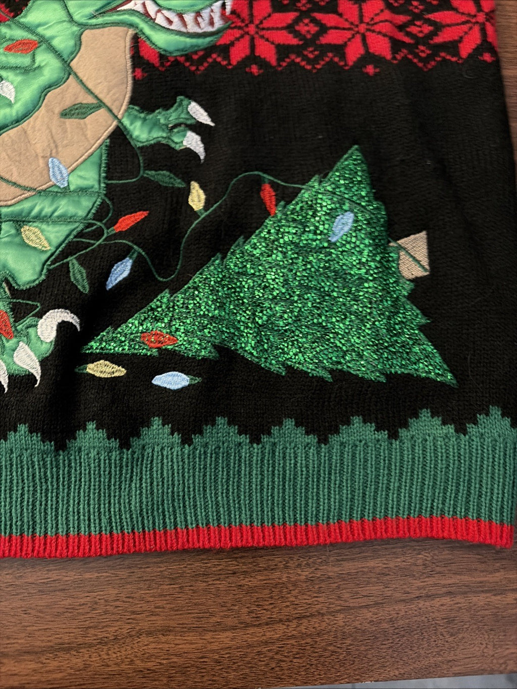 Holiday Time I Rex Stuff Ugly Mens Christmas Holiday Sweater Size M (38-40)