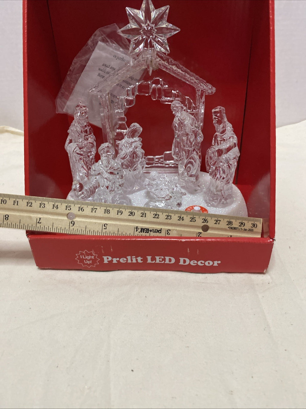 LED Nativity Scene Light Up Musical – Plays Silent Night & Away in a Manger -