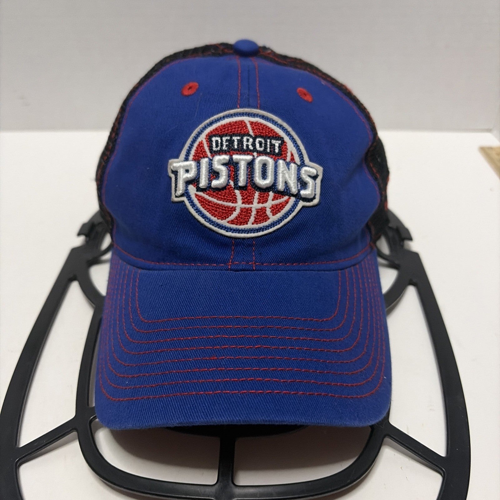 Detroit Pistons Adidas Adjustable Back Mesh Truckers Hat
