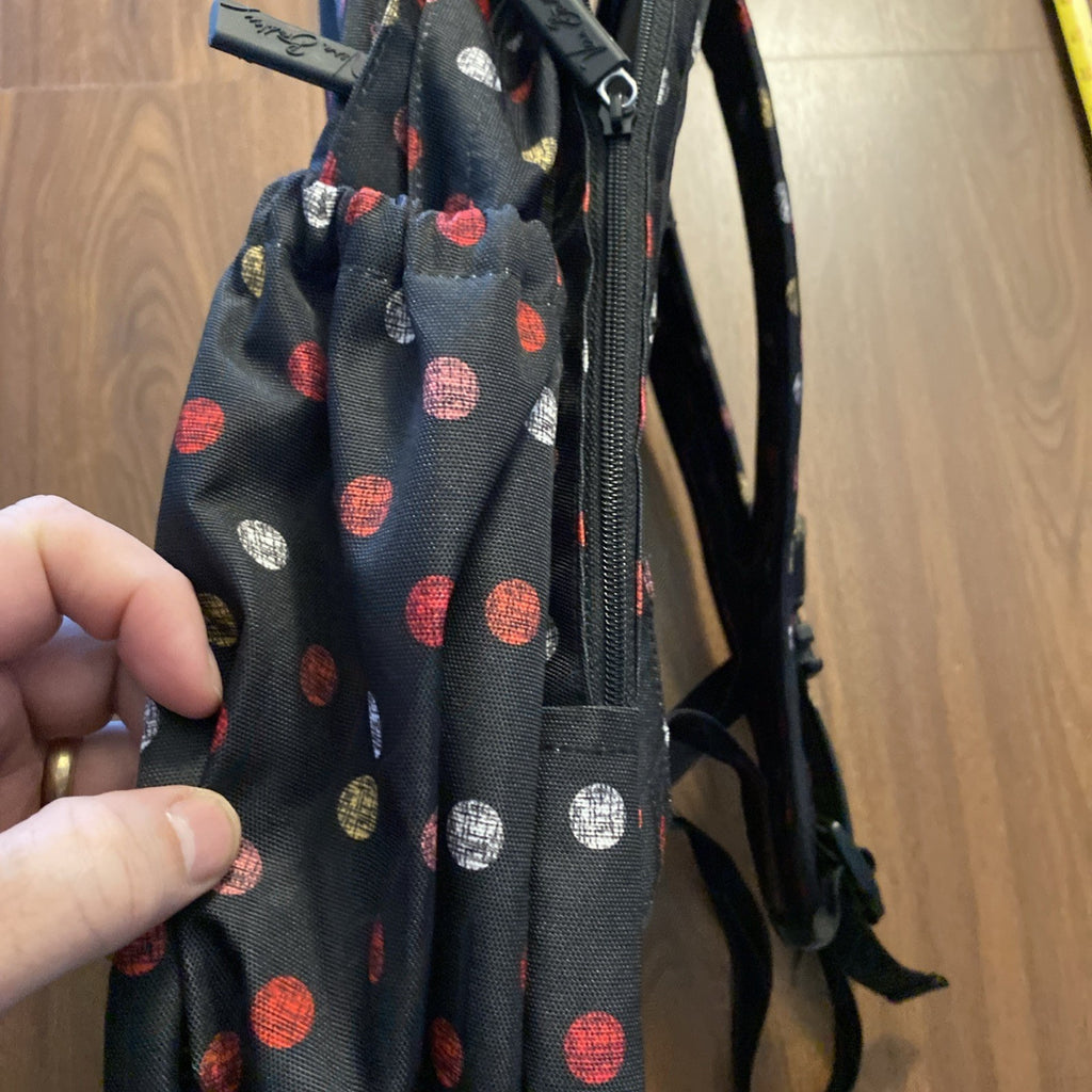 Vera Bradley Black Bookbag Backpack Diaper Bag Baby Bag Havana Spots Polka Dot