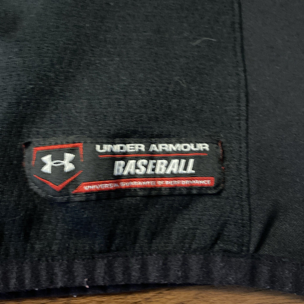 Under Armour Heatgear Kids Long Sleeve Mock Neck Baseball Shirt Black Med YLG