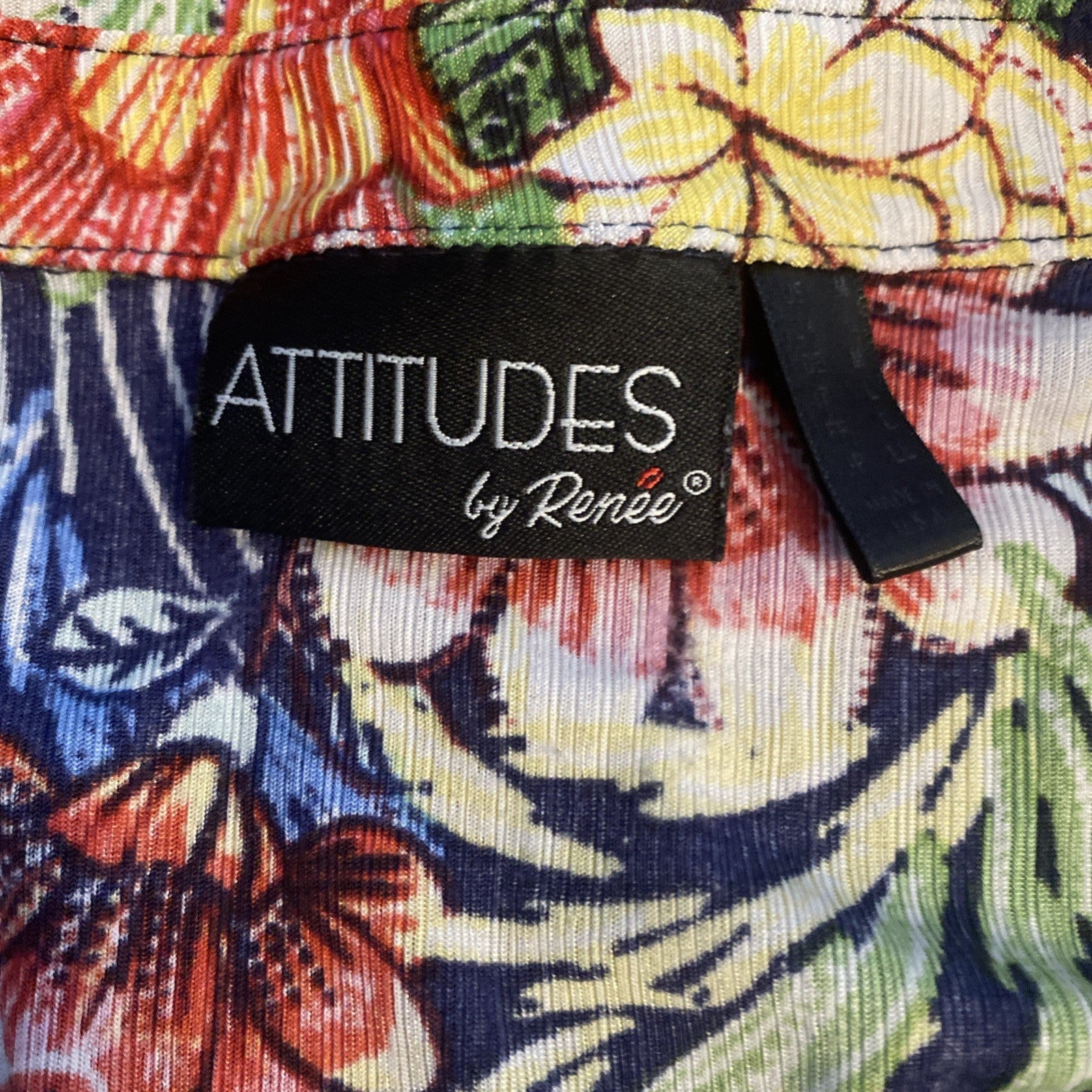 Attitude by Renee women’s top polo collar three-quarter sleeve size extra large