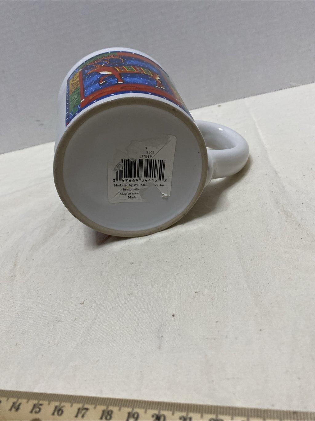 Test Riye International Stoneware Reindeer Coffee Cup Mug Christmas Holiday