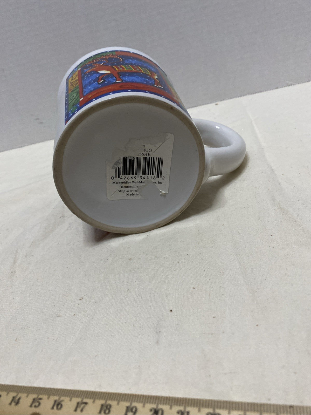 Test Riye International Stoneware Reindeer Coffee Cup Mug Christmas Holiday