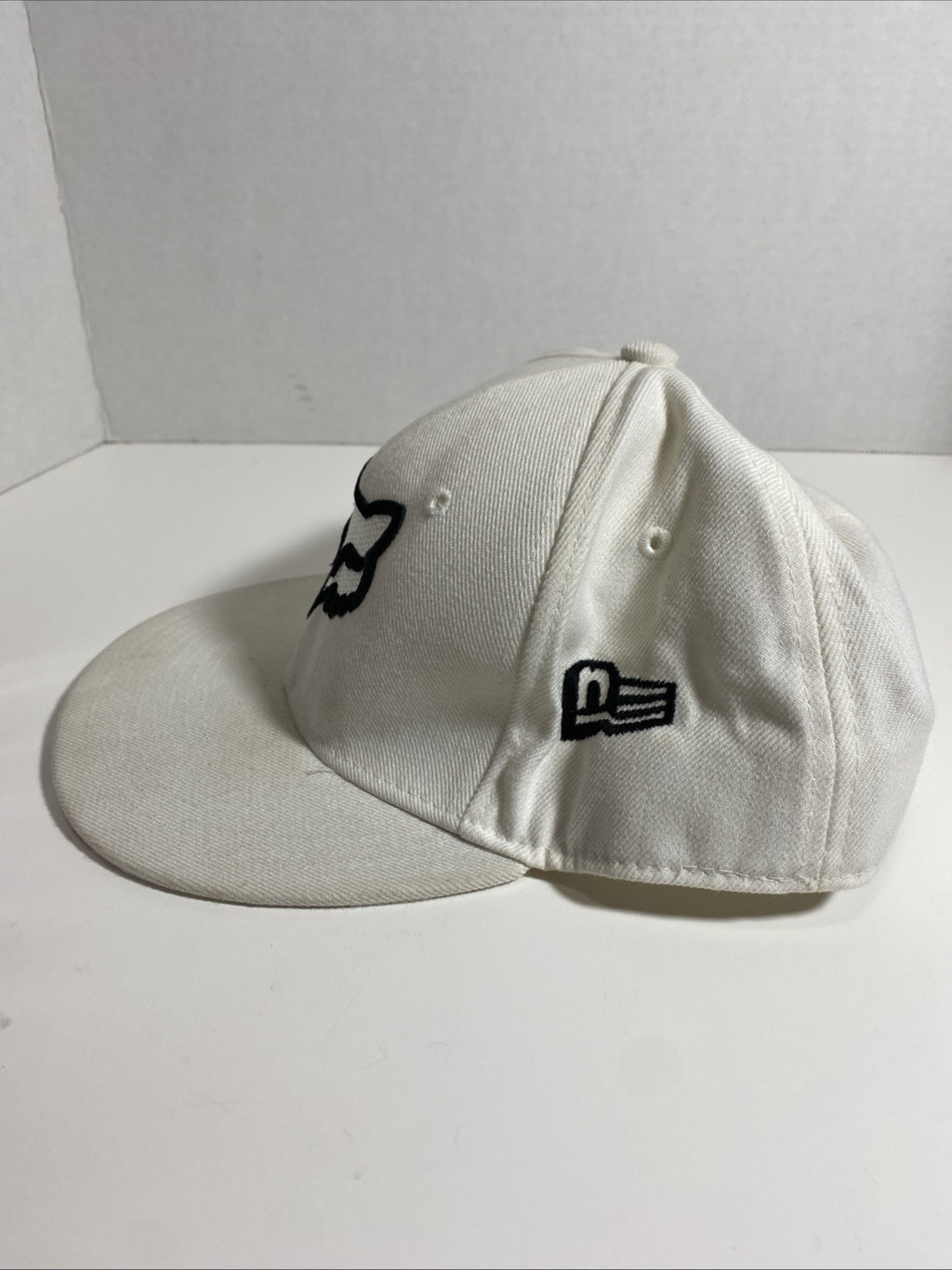 Fox Racing Motocross Bike FlexFit Stretch Fitted Cap Hat FACE LOGO  White XL
