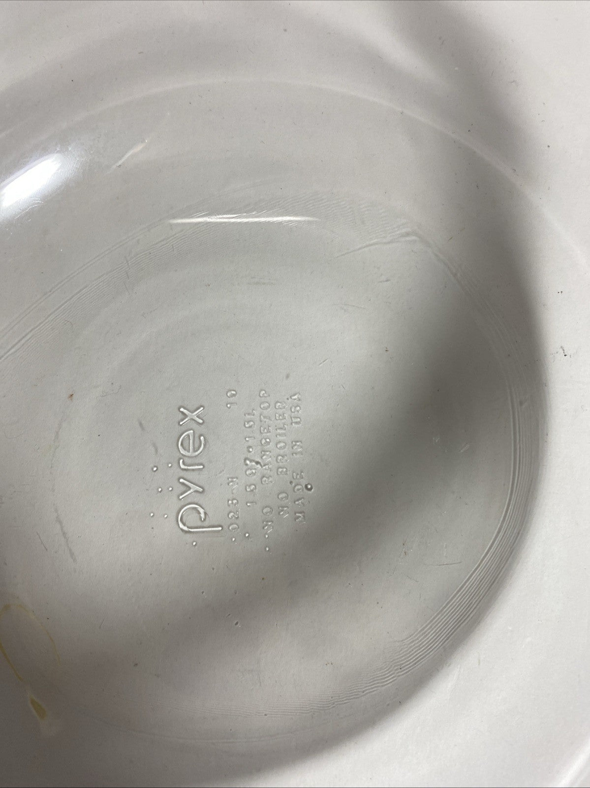 VTG Pyrex Corning Clear Glass 1.5 L 023 Round Casserole Baking Dish & Lid 623C