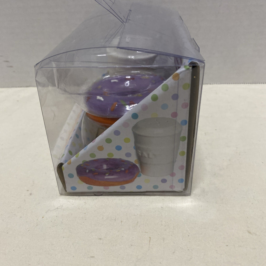 Coffee & Doughnut Salt & Pepper Shaker Set Ceramic Core Kitchen