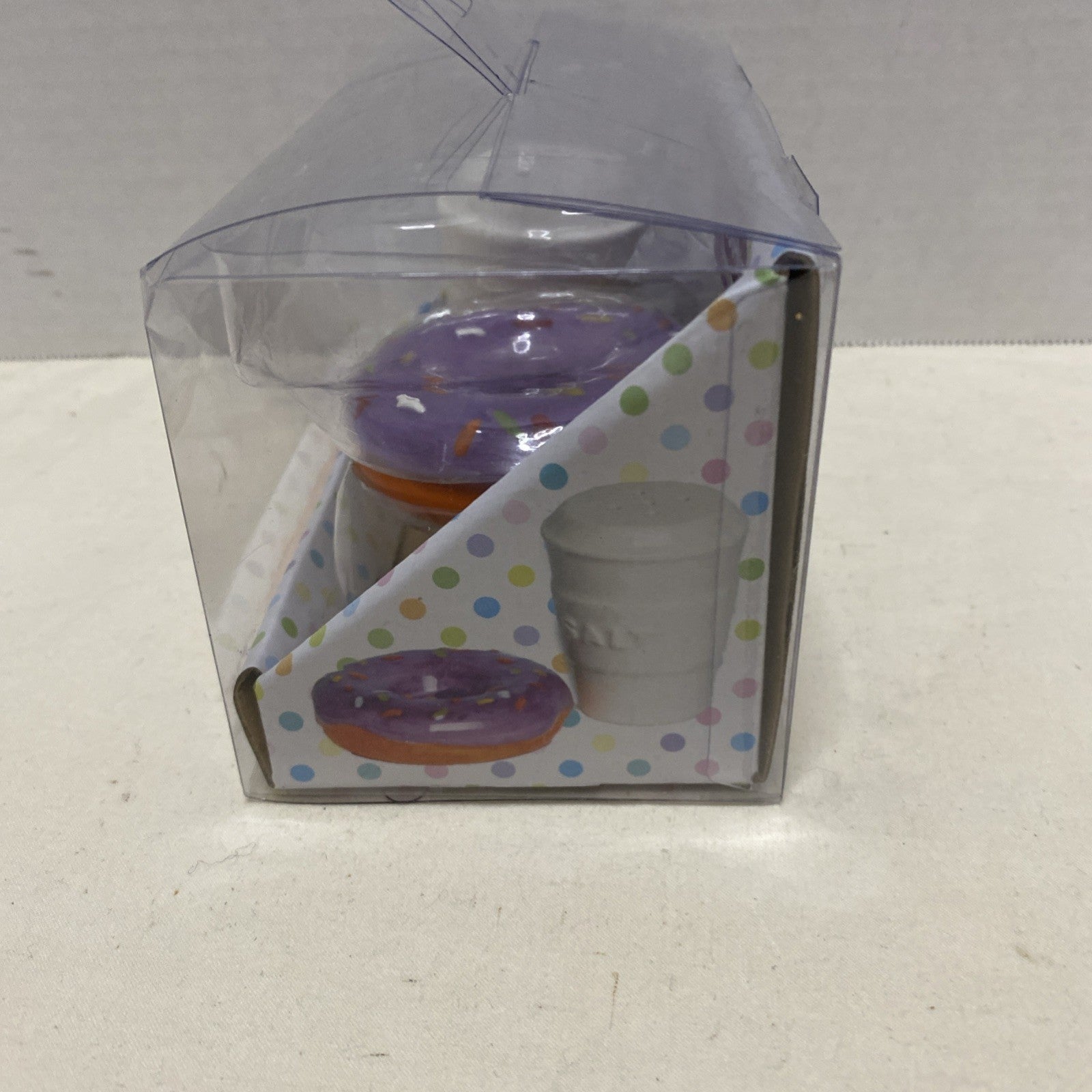 Coffee & Doughnut Salt & Pepper Shaker Set Ceramic Core Kitchen