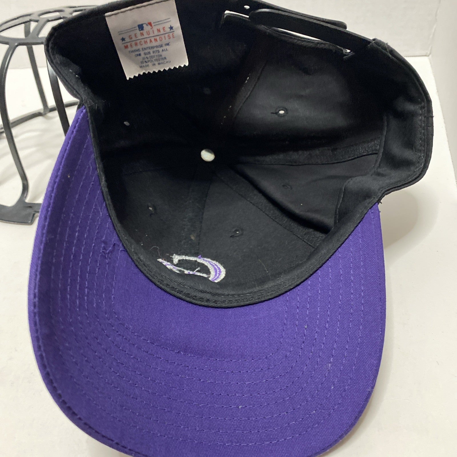 MLB Colorado Rockies Hat Purple Bill Embroidered Logo Snapback 60/40 Cap OSFA