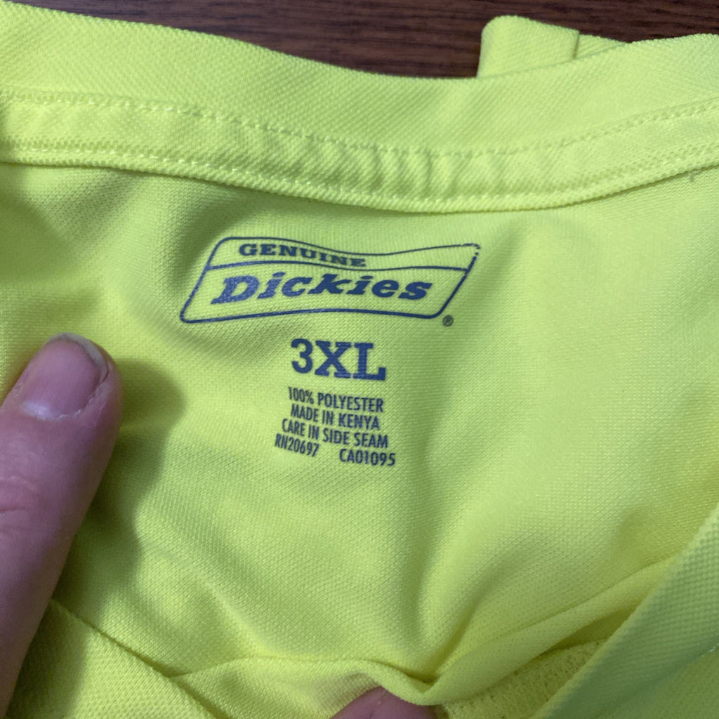 2 dickies 3XL men’s long sleeve safety shirts bright yellow