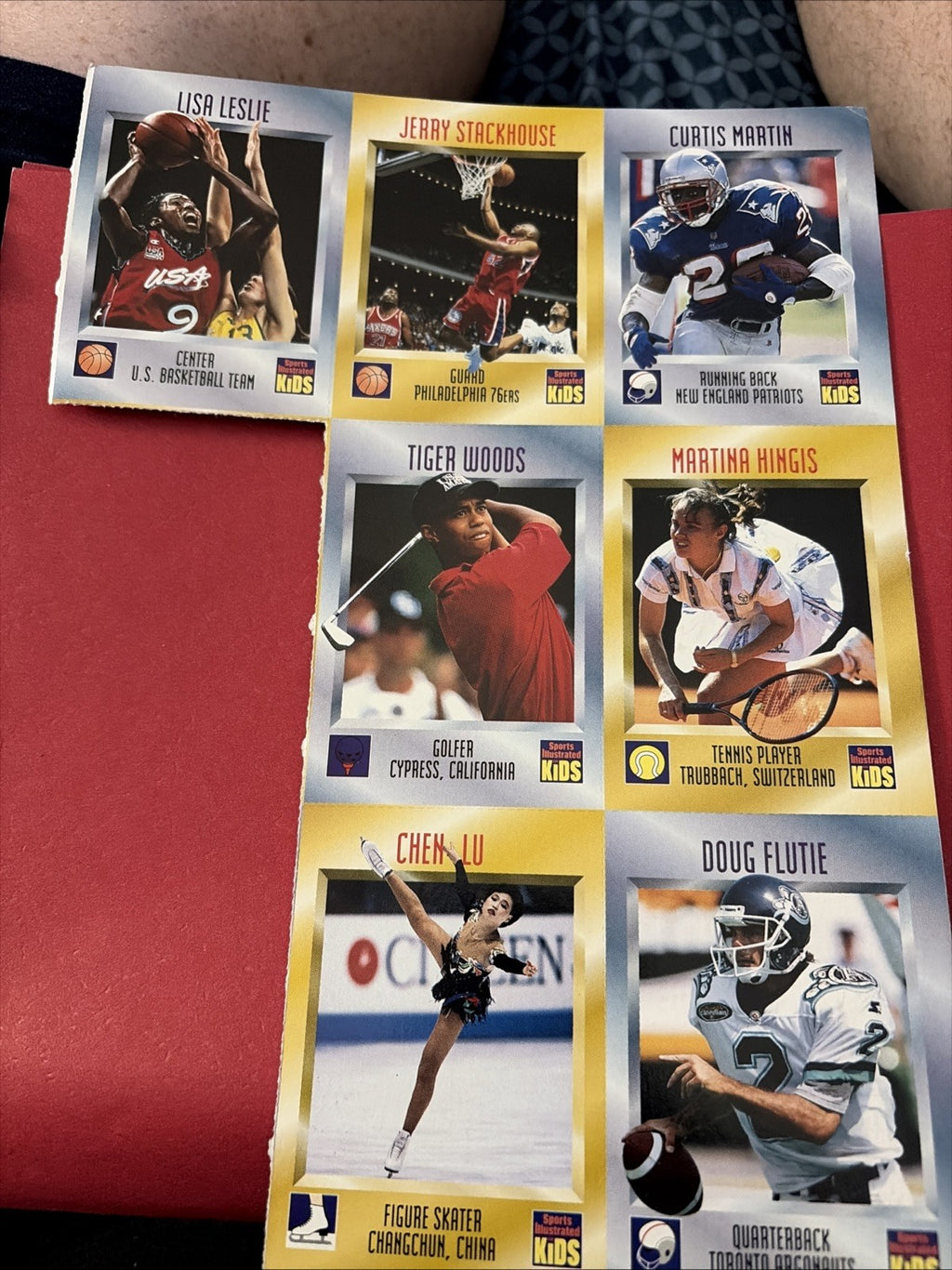 Tiger Woods Rookie Card Sports Illustrated For Kids 1996 Incomplete Sheet!