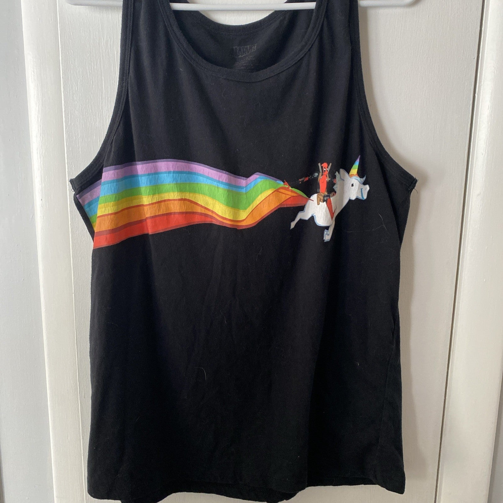 Marvel large men's black tank top Deadpool