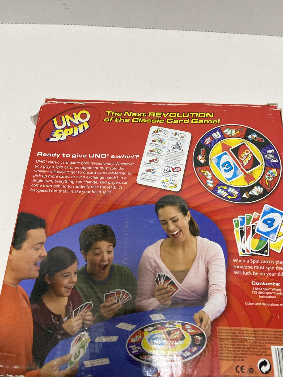 Uno Spin Mattel Games The Next Revoultion Of The Classic Card Game New In Box