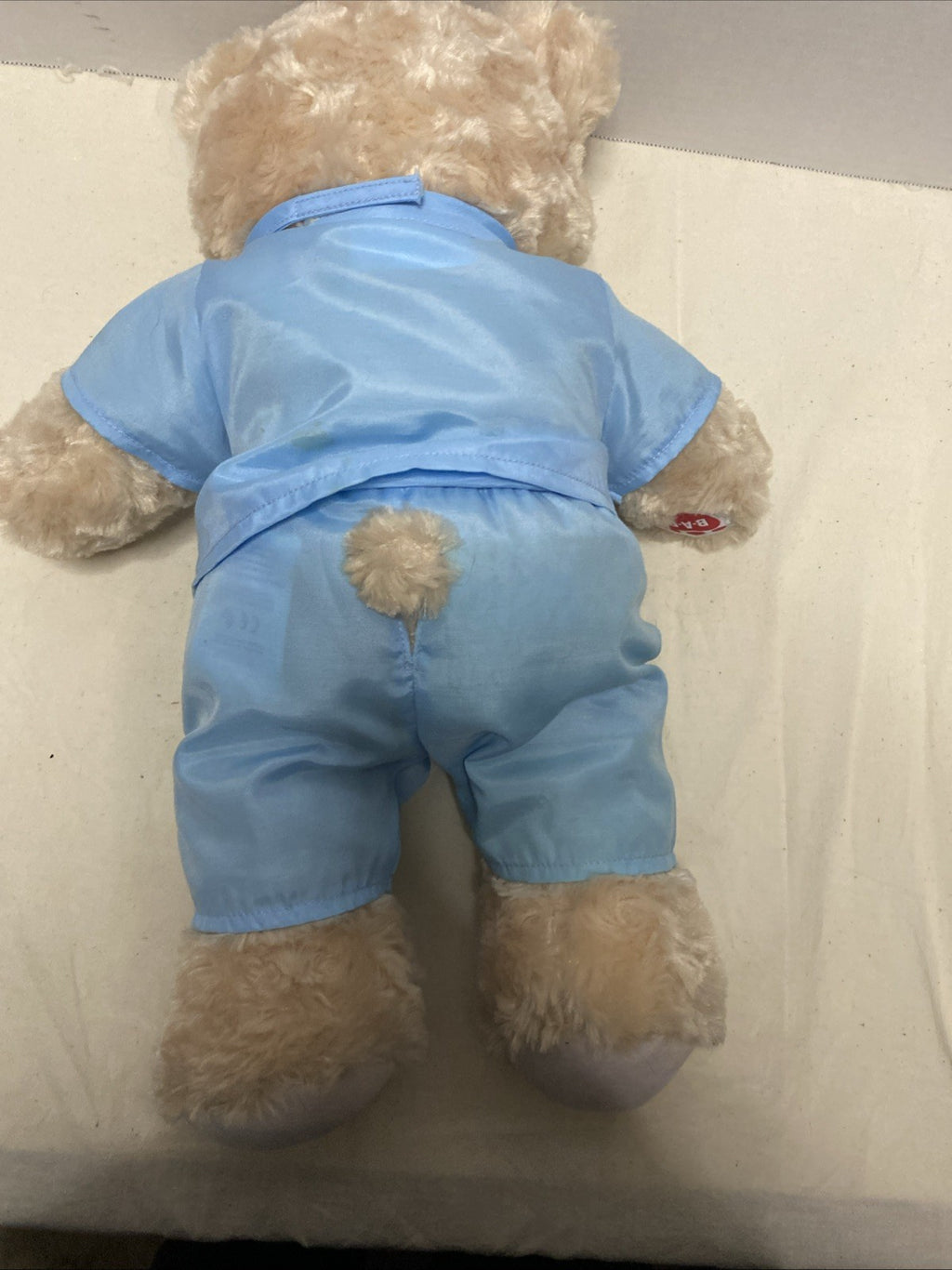 Build-A-Bear 17” Doctor Nurse Light Blue Scrubs Blonde Teddy Bear CLEAN
