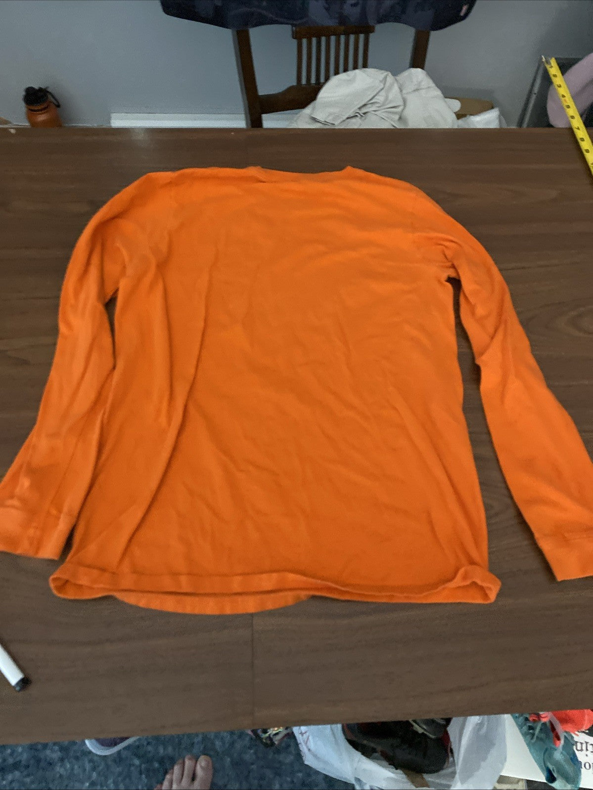 Nike Just Do It Big Logo Long Sleeve T Shirt Youth Sz XL Orange Sportswear