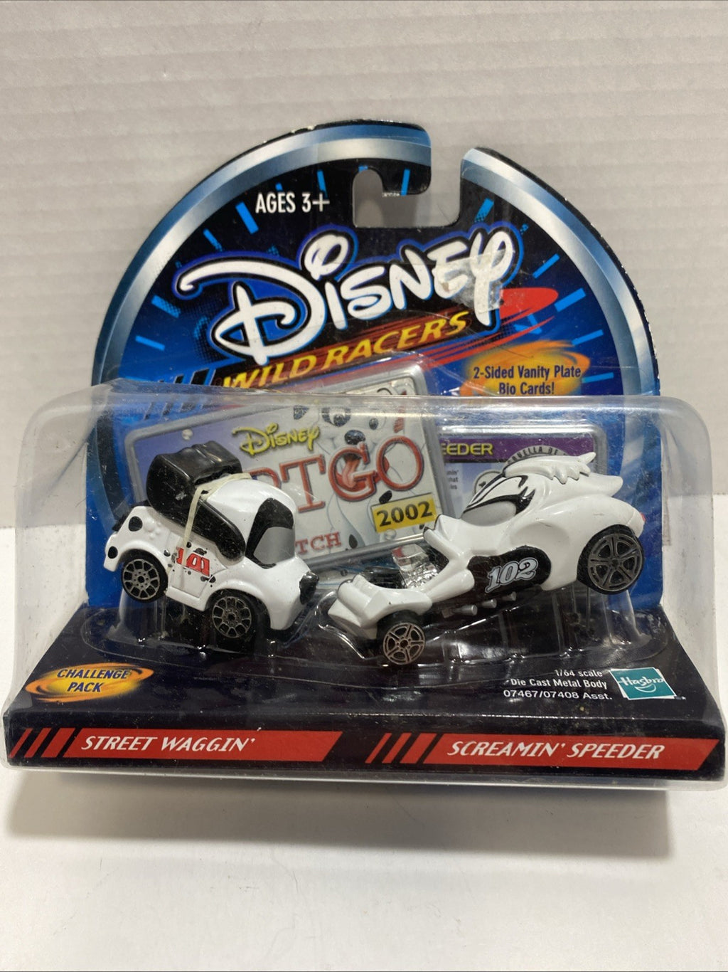 DISNEY Toys 102 Dalmatians Wild Racers VILLAIN Cruella & HERO Patch 2002 Store R