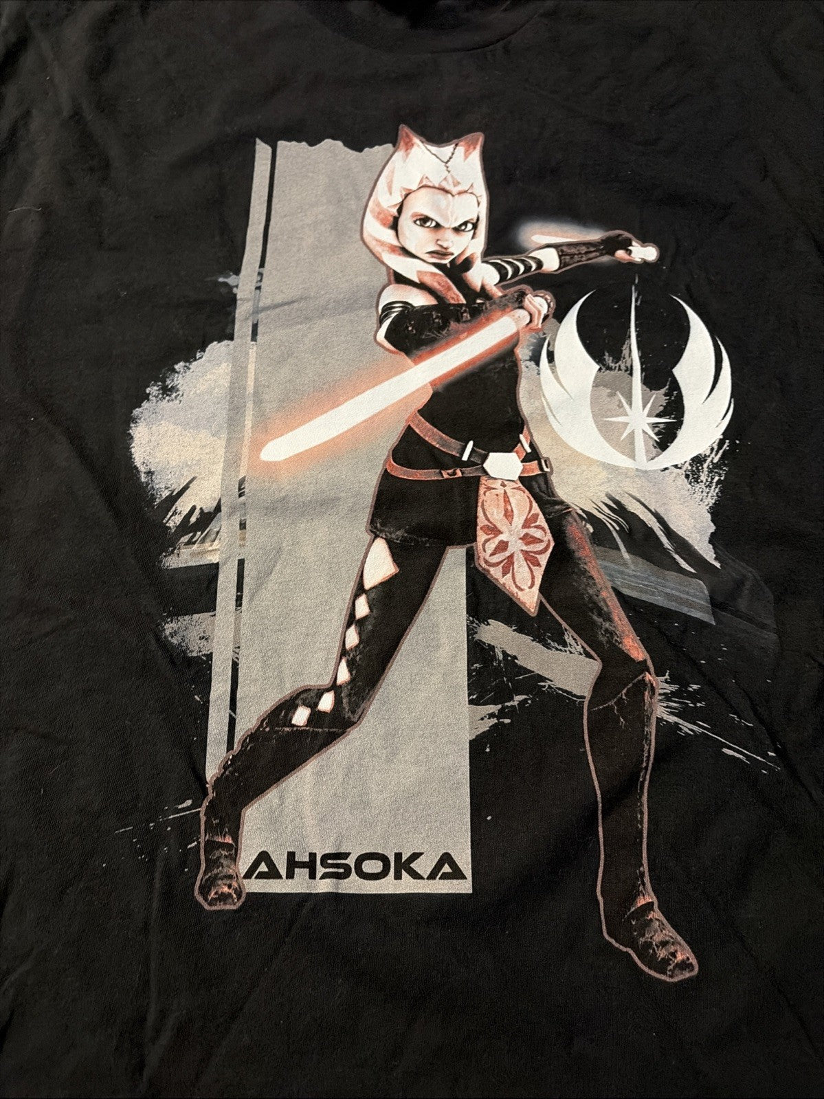 Ahsoka Tano graphic t-shirt men sz XL Star Wars Disney  SS Black