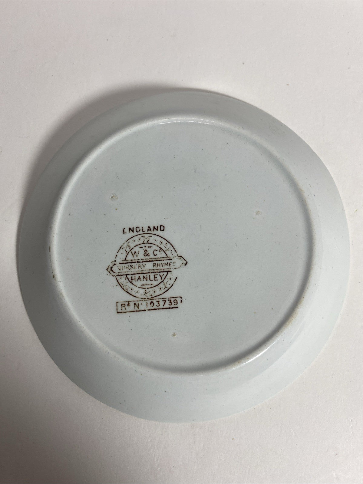Antique W&C Hanley Nursery Rhyme Plate/There Was a Little Man……..