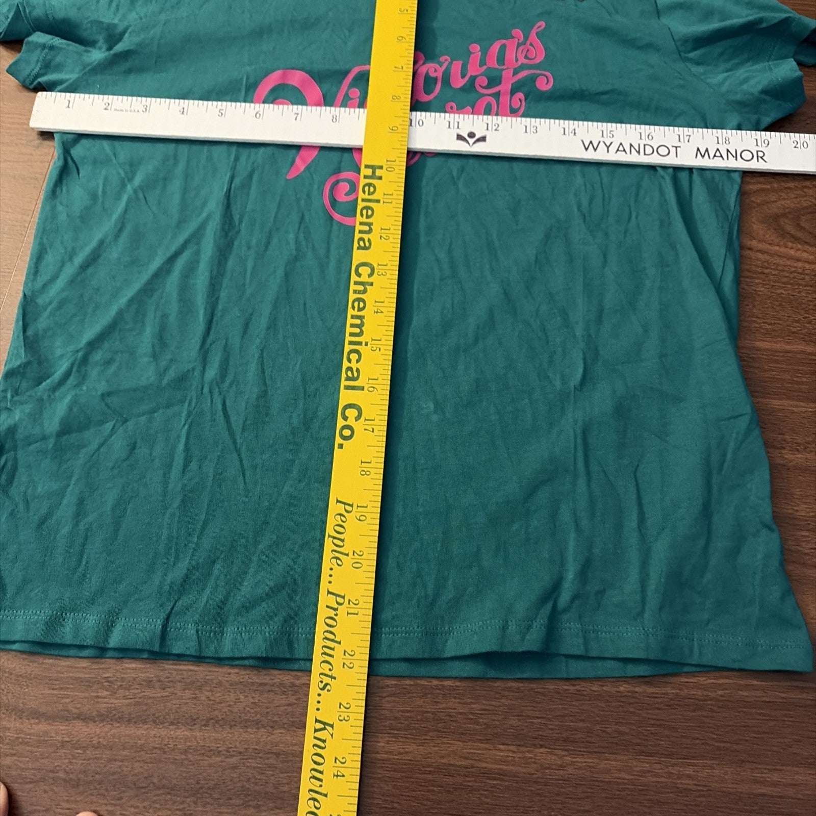 Victorias Secret Shirt Womens Small Green Pink Graphic 