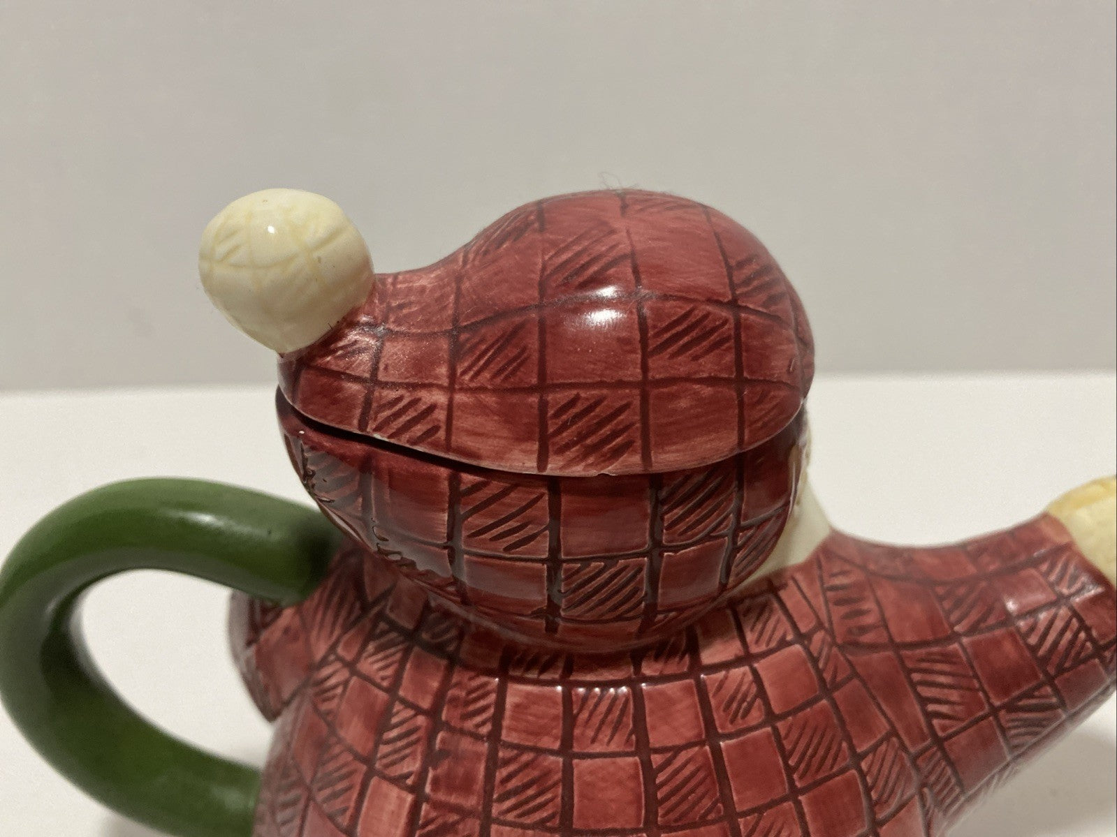 Susan Winget Certified International Company Stacking  Santa Teapot Top Only