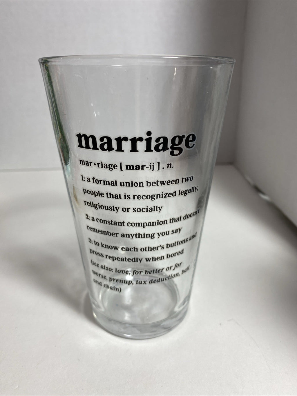 Defined Marriage Pint Glass