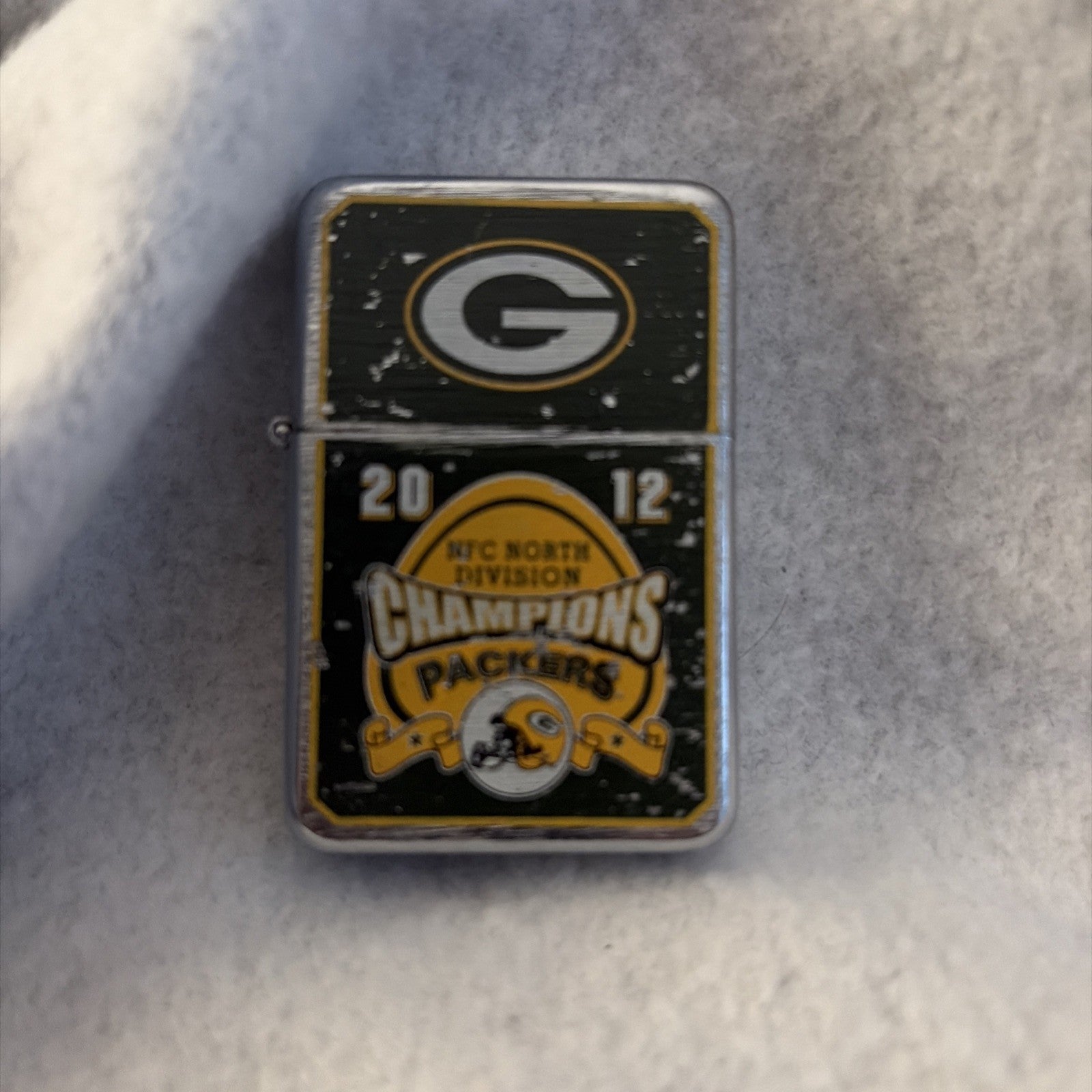 Zippo Lighter Nfl Green Bay Packer Nfc North Division Champs 2012 Used