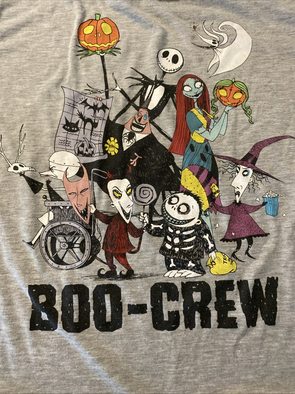 Nightmare Before Christmas Boo-Crew Graphic Gray T-Shirt Women’s Size XXL 19