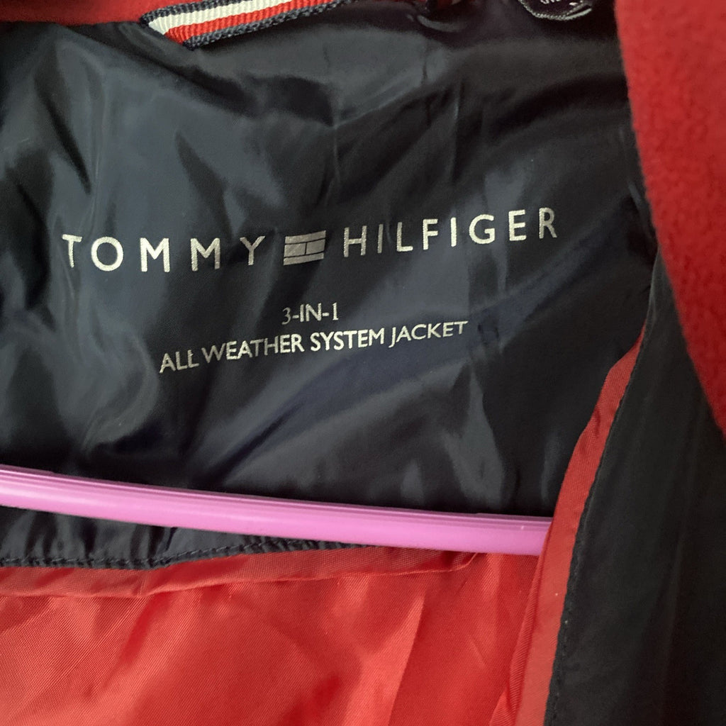 TOMMY HILFIGER Women's 3in1 All Weather System Jacket Navy/Red size Medium