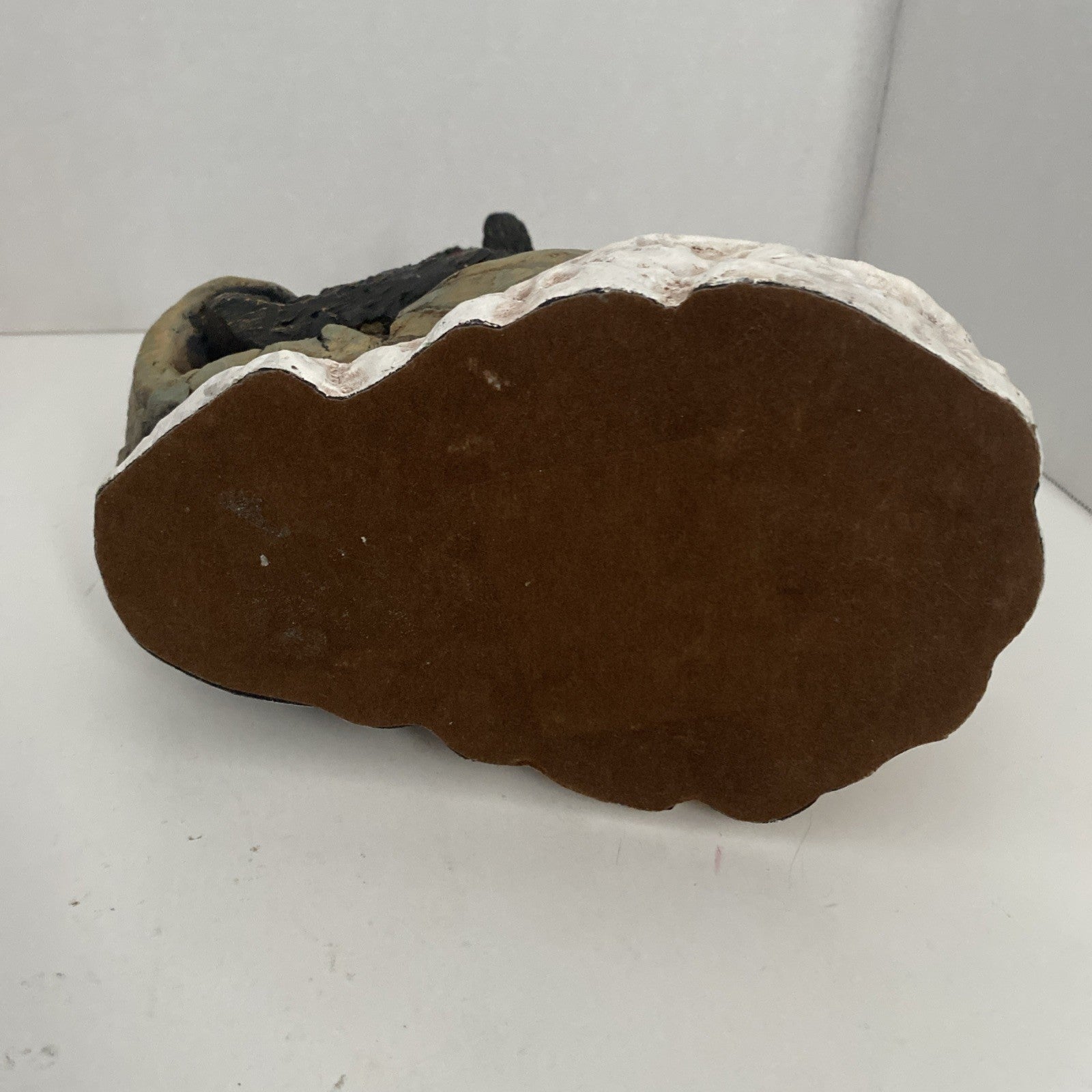 Stone Bunny Inc Bear Sleigh Ridd 9.75" Statue Christmas Fish 2002 Telle M Stein