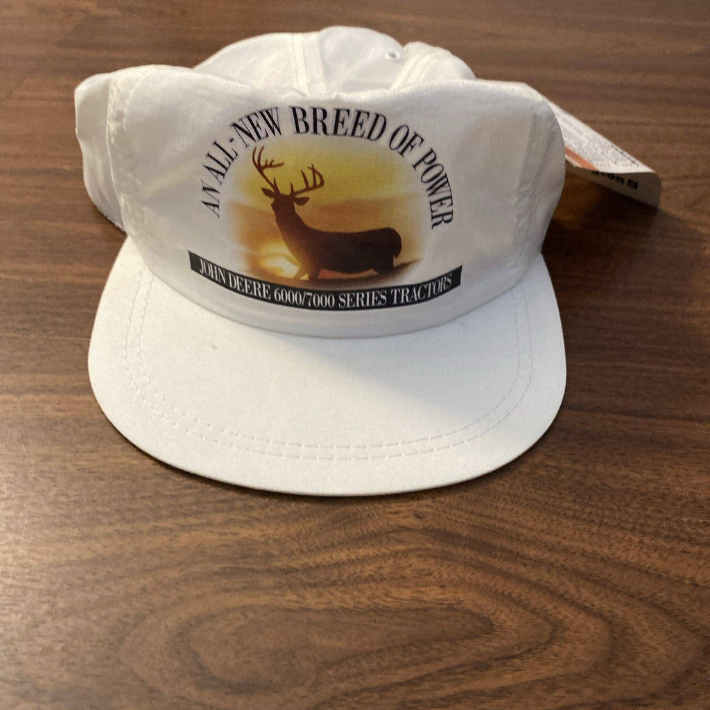NWT John Deere Tractor Snapback Hat Cap Vintage K-Products White 6000 7000