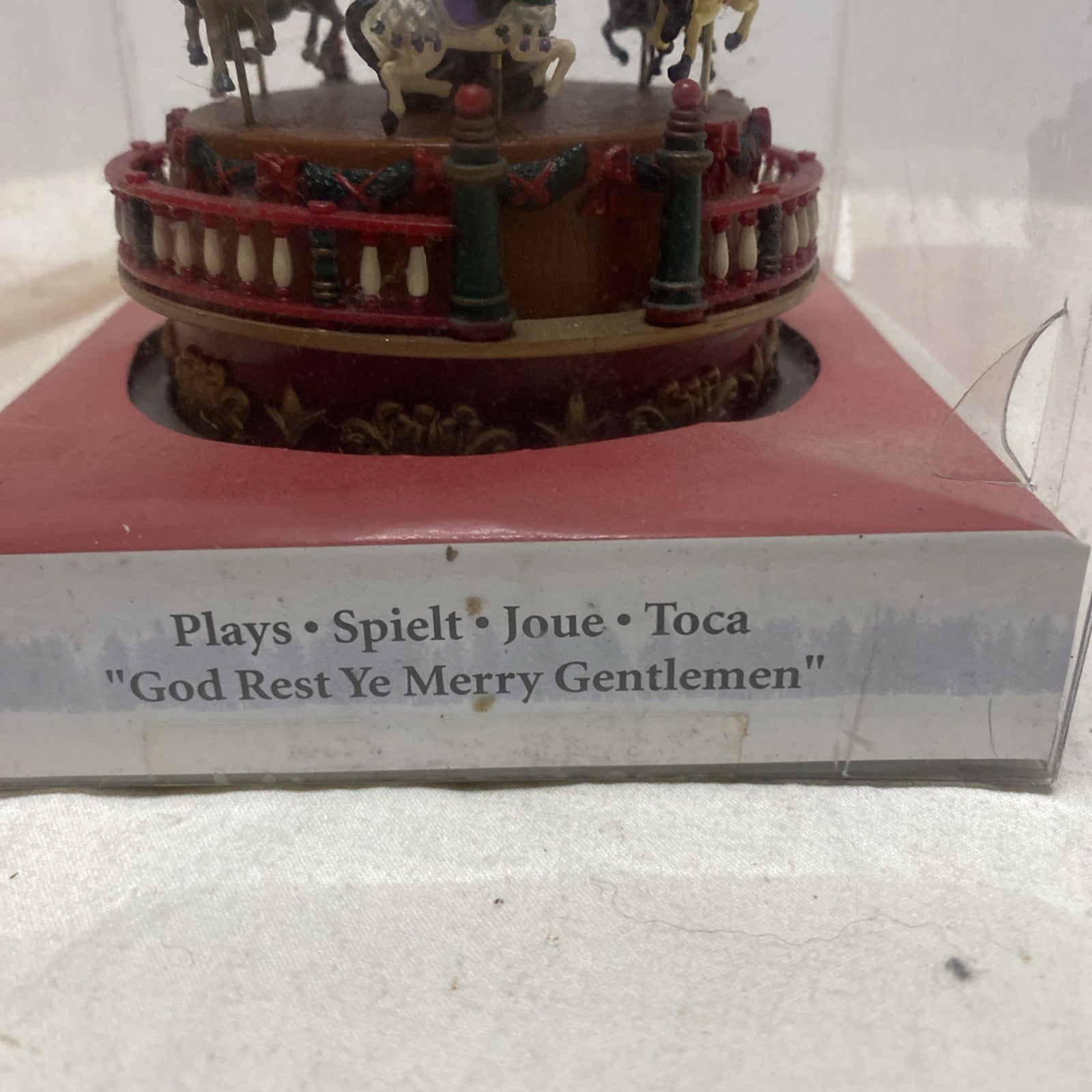 Mr Christmas 2009 Musical Carousel Miniature Plays “God Rest Ye Merry Gentlemen”