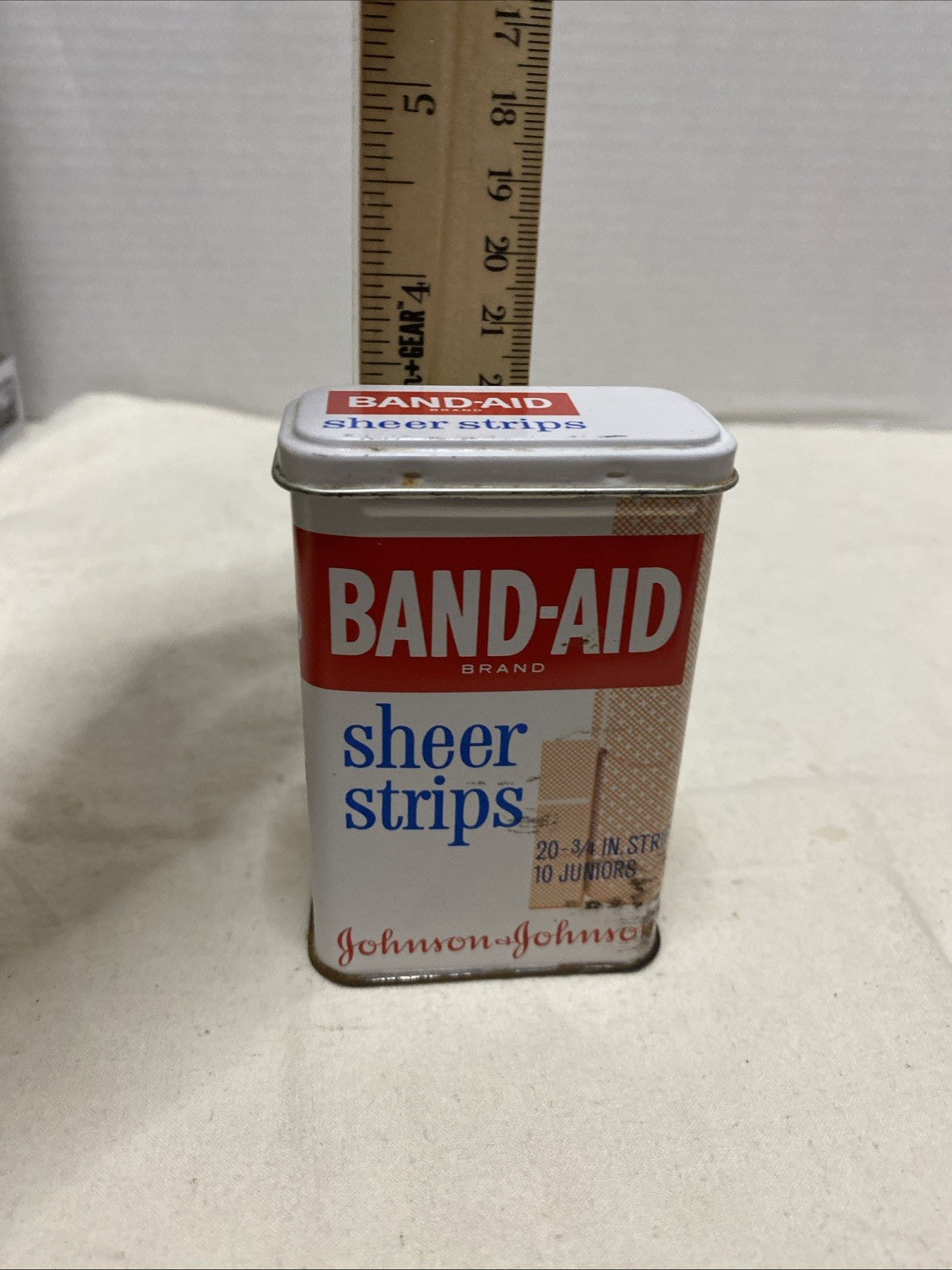 Vintage Band-Aid Metal Tin Box Johnson & Johnson Sheer Strips